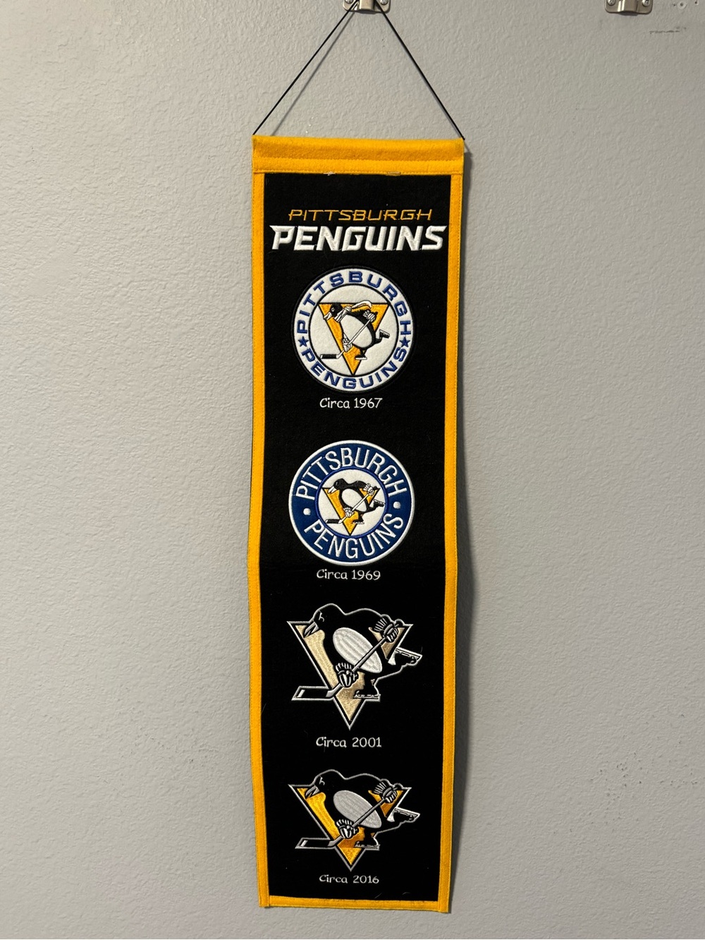Official Pittsburgh Penguins 8" x 32" Heritage/Evolution Wool Banner